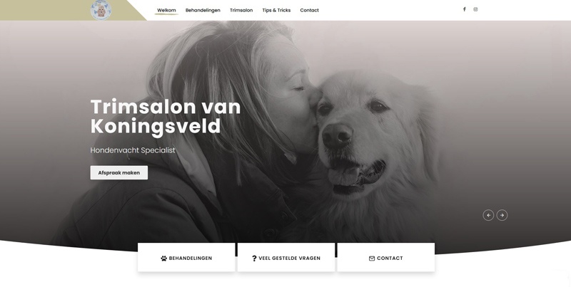 webdesign honden trimsalon